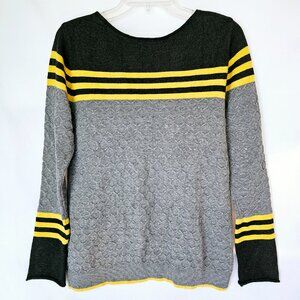 Colorblock Striped Scoop Neck Sweater – Women's Large – M1H173